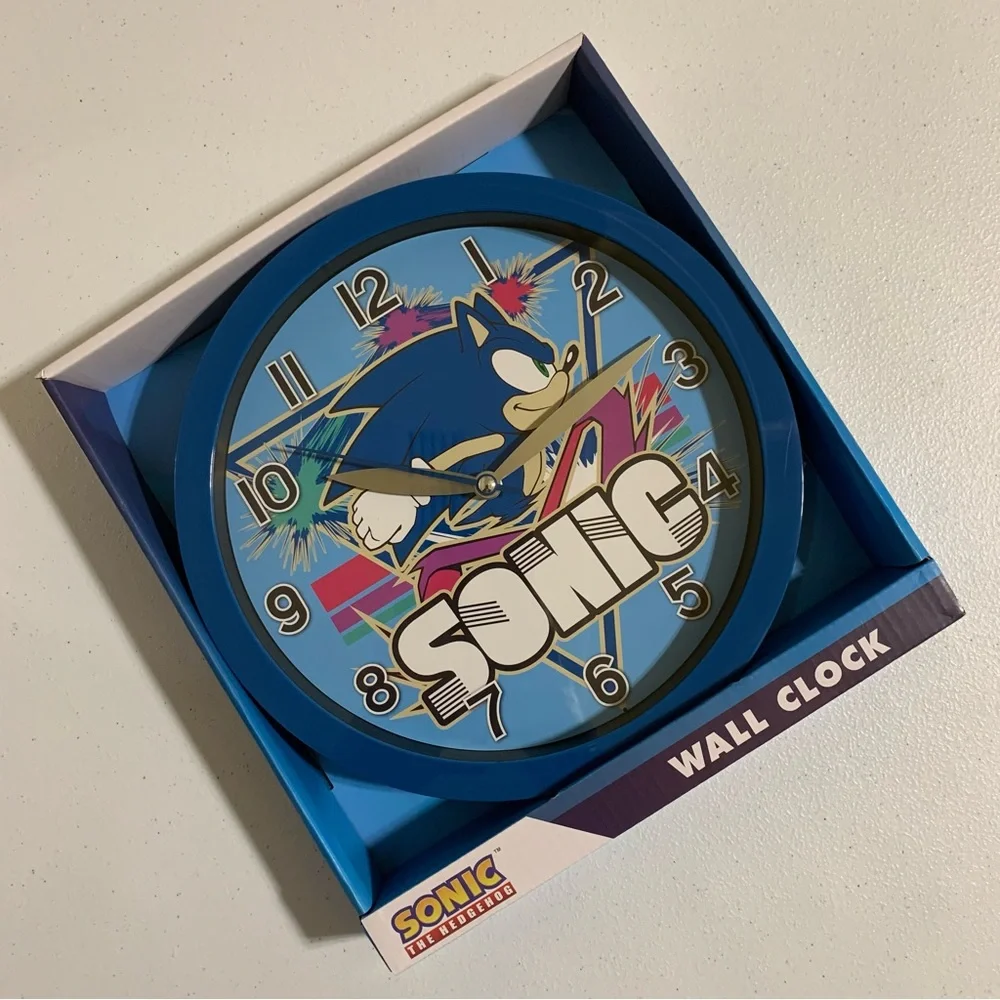 Sega Sonic The Hedgehog Analog Wall Clock-NIB